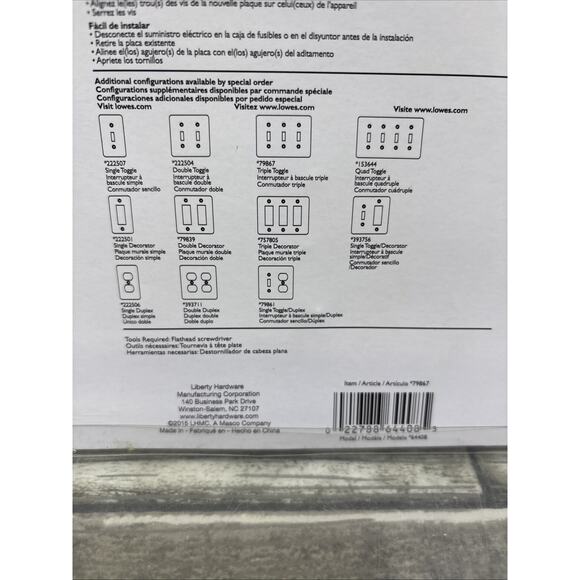 Brainerd Beaded Triple Toggle Wall Switch Plate 79867 Brushed Bronze {1} - Picture 10 of 11